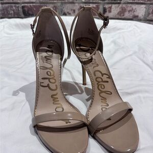 Sam Edelman Nude Ankle Strap Heels